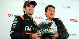 checo-recibe-casco-f1-mexico