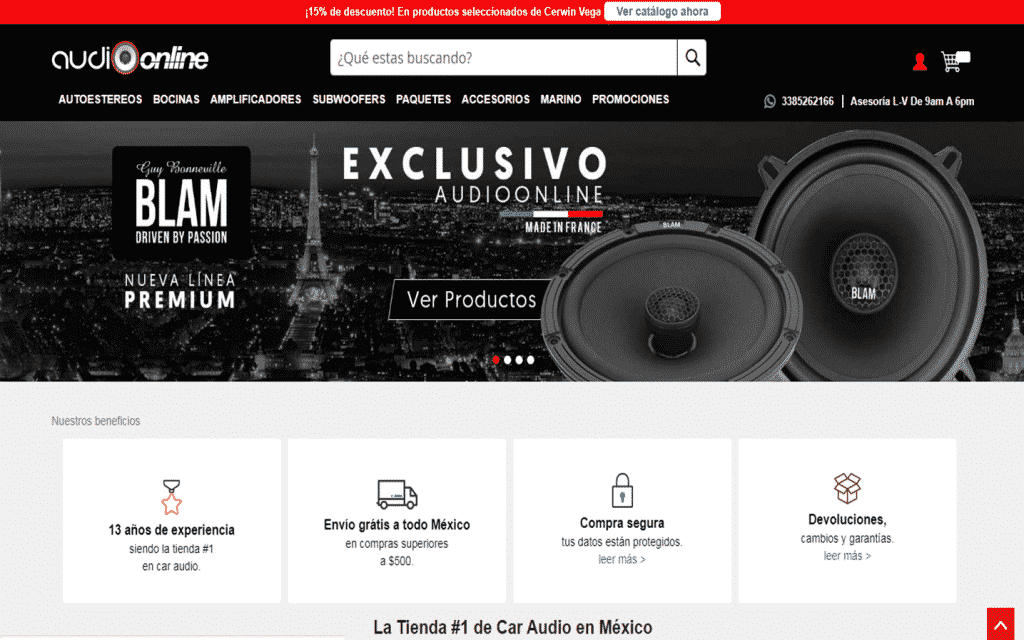 Plataforma web de audioonline a 2019